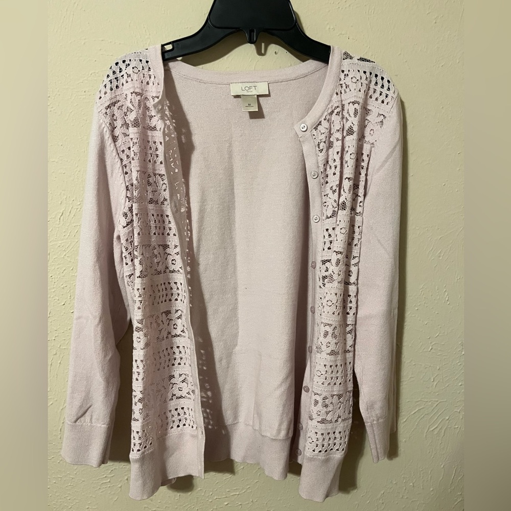LOFT lace Cardigan, Size M
